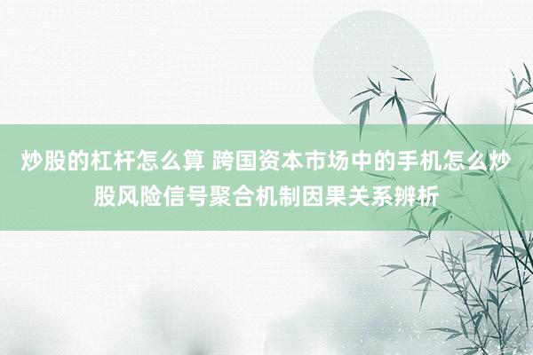 炒股的杠杆怎么算 跨国资本市场中的手机怎么炒股风险信号聚合机制因果关系辨析